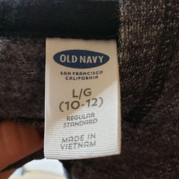 Old Navy Kids Gray Zip-Up Hoodie Sweatshirt large size 10-12 - Picture 4 of 4